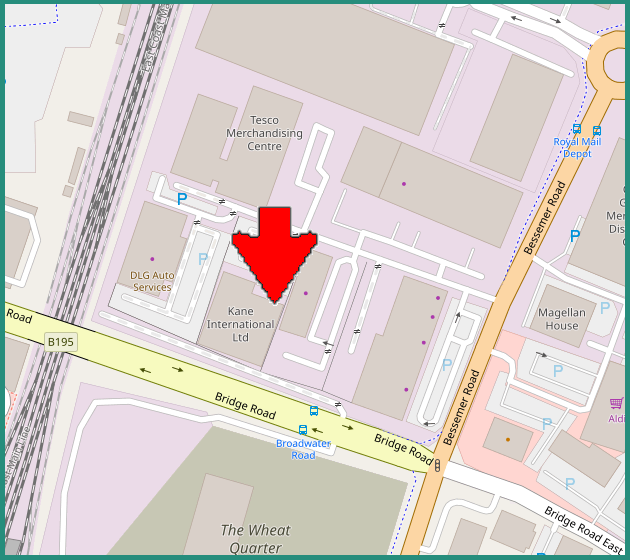 Head Office map, Weleyn Garden City